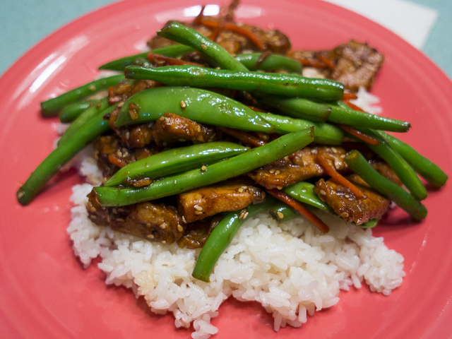 chicken and rice with green beans