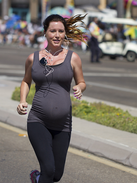 pregnant runner