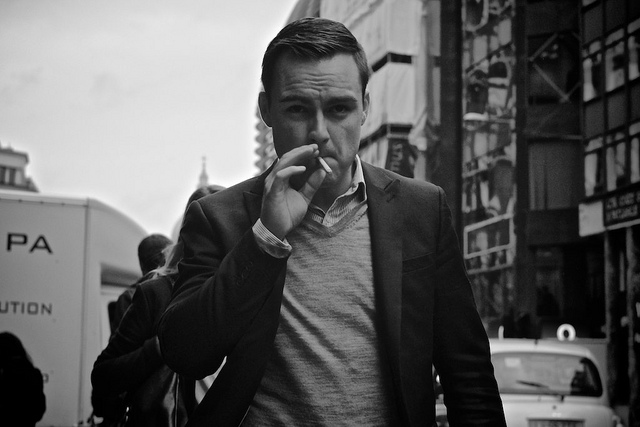 man with cigarette