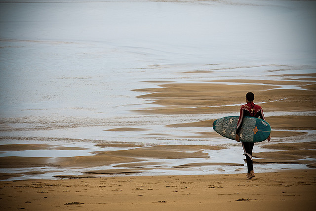 surfer on beach